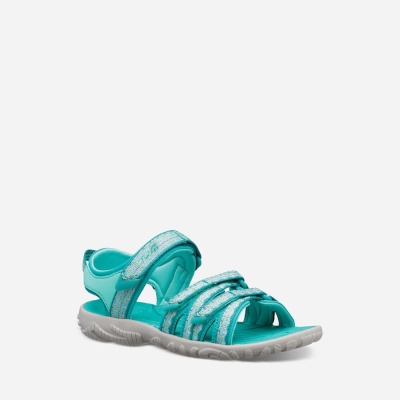 Teva Tirra - Kids' Teva Hiking Sandals - Metal Turquoise Blue | India (OBTR97214)